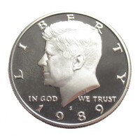 USA,half dollar 1989 S PP aUNC+ nikkel
