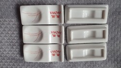 6 db porcelán evőpálcika tartó