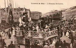 Képeslap: Franciaország, Nizza, karnevál.