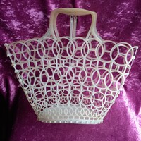 Retro, hálós műanyag cekker, szatyor az 1970-es, 1980-as évekből