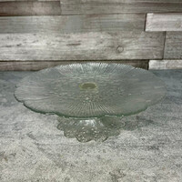 Kristály süteményes kínáló tál