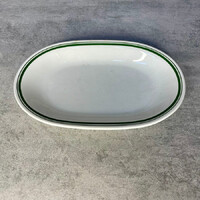 Alföldi porcelán zöld csíkos kis tálaló