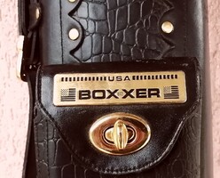 USA Boxxer Cowboy 2x4 fekete dákó krokodil mintás szegecselt bőrtok