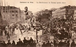 Képeslap: Franciaország, Nizza, karnevál.