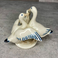 Royal DUX hattyú hármas porcelán figurák