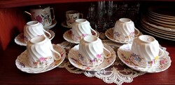 Ritka dekorral Copeland Spode fajansz csokis/kávés csészék