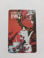 AMFORA-ÜVÉRT kártyanaptár 1982