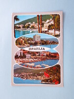 Képeslap (10) - Jugoszlávia (Horvátország) - Opatija (Abbázia) mozaik 1970-es évek