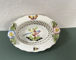 Herendi pierced, signed Rotschild pattern porcelain bowl