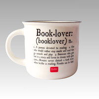 Olasz Legami porcelán bögre könyvkedvelőknek humoros angol felirattal