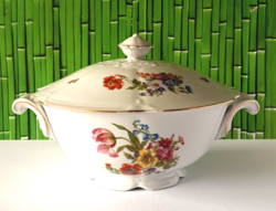 RÉGI SZÉP DRASCHE BUDAPEST PORCELÁN LEVES KÍNÁLÓ TÁL