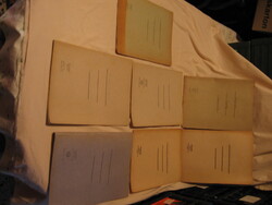 7 db régi dosszié, irattartó