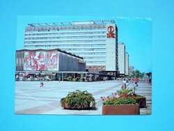 Képeslap (10) - Németország (NDK) - Drezda - Szállodasor a Prága utcában 1980-as évek