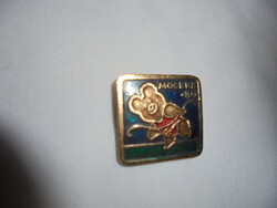 Retro olimpiai jelvény, kitűző 1980 - Moszkva, Misa mackó