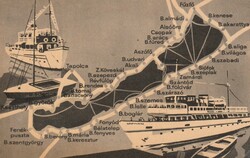 Ba - 879  Akinek a Balaton a szép Emlék: Balatoni hajózási térkép