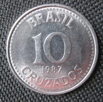 Brazília 10 cruzeiros 1987 (W15)