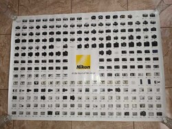 Über ritka! Óriási 119x84cm NIKON HISTORY 1964-2008 Vintage poster poszter kép