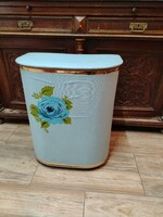Art deco fém szennyes tartó  51 x 29 x 63 cm.