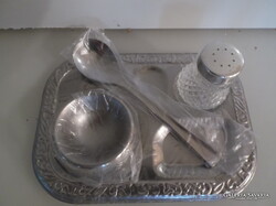 REGGELIZŐ SZETT - ÚJ - 4 db - os - ACÉL - ROZSDAMENTES - LÁGYTOJÁSEVŐ KÉSZLET - OSZTRÁK