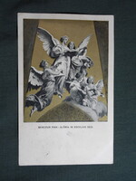 Képeslap,Eucharisztikus Kongresszus Budapest,grafikai,Benczur Pinx :Glória in excelsis deo, 1938-