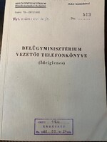 Belügyminisztérium vezetői telefonkönyve 1992