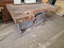 Antik gyalupad régi gyalupad népi munka pad gyalu pad satu pad műhely asztal