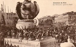 Képeslap: Franciaország, Nizza, karnevál.