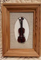 Fa hegedűs kép, miniatűr kép (M6042)
