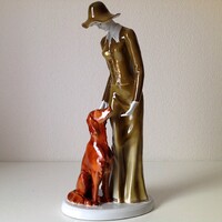HOLLÓHÁZI "KUTYÁS HÖLGY" - 40 CM. - HIBÁTLAN