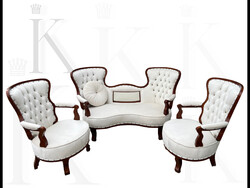 Restaurált antik szalon ülőgarnitúra 1+1+2