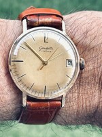 Beautiful Glashütte marked factory strap, marked buckle and gub box in perfect condition! Doxa, omega, lon