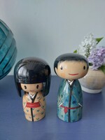 Kokeshi baba pár, Yoshi & Yoko, Katagami Kokeshi Réka Tóth-Vásárhelyi