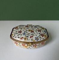 Felnyitható ékszertartó - virág mintás - gyűrű tartó