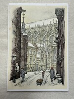 Régi grafikus képeslap - ANTON PIECK   - Postatiszta                 -5.