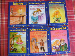 Grimm 2 db, Andersen 2 db, Benedek Elek 2 db mese füzetek