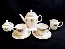 MZ porcelán 2 személyes teás vagy kávés készlet arany mintával méretek a képeken