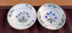 Antik Wilhelmsburg népi falitányér fajansz tányér párban