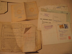 Régi iratok, gépkocsi baleseti betétlapok