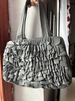 Rocha John Rocha bőr kézitáska bohém fodros romantikus mintával