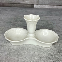 Zsolnay Hungaria fehér porcelán asztali sótartó