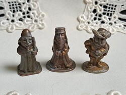 3 db mini réz figura 2,5 cm