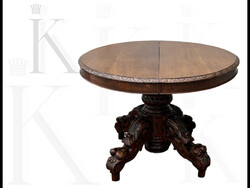 Reneszánsz nagyra nyitható étkező/tárgyaló vagy szalonasztal