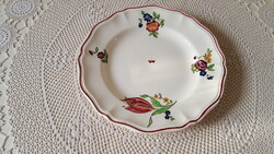 Sarreguemines" Strasbourg"porcelán lapostányér,virágokkal