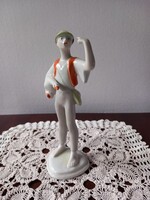 Hollóházi Ludas Matyi festett porcelán