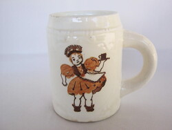 Warhanek Budapest régi pecsétes Gránit kerámia bögre korsó