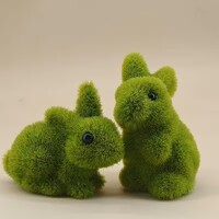 Nyuszi Nyúl Húsvét Dekoráció Dísz Zöld Műfűből Kézműves Termék Kézzel Készült Termék. Új.