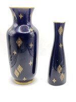 Echt Kobalt (GDR) Porcelán Váza Készlet – 27 cm és 22 cm