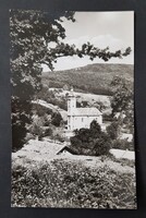 Pereces-bányatelep látkép a templommal képeslap