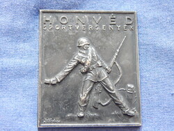 Rákosi - BEM KUPA EMLÉKÉREM 1952  - jelzett (Jákfalvy) ezüstözött bronzplakett 50 x 60 mm