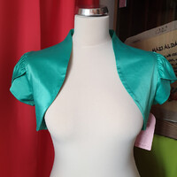 ESKÜVŐ BOL44 - Mentazöld színű rövid ujjú boleró XS-M/32-38